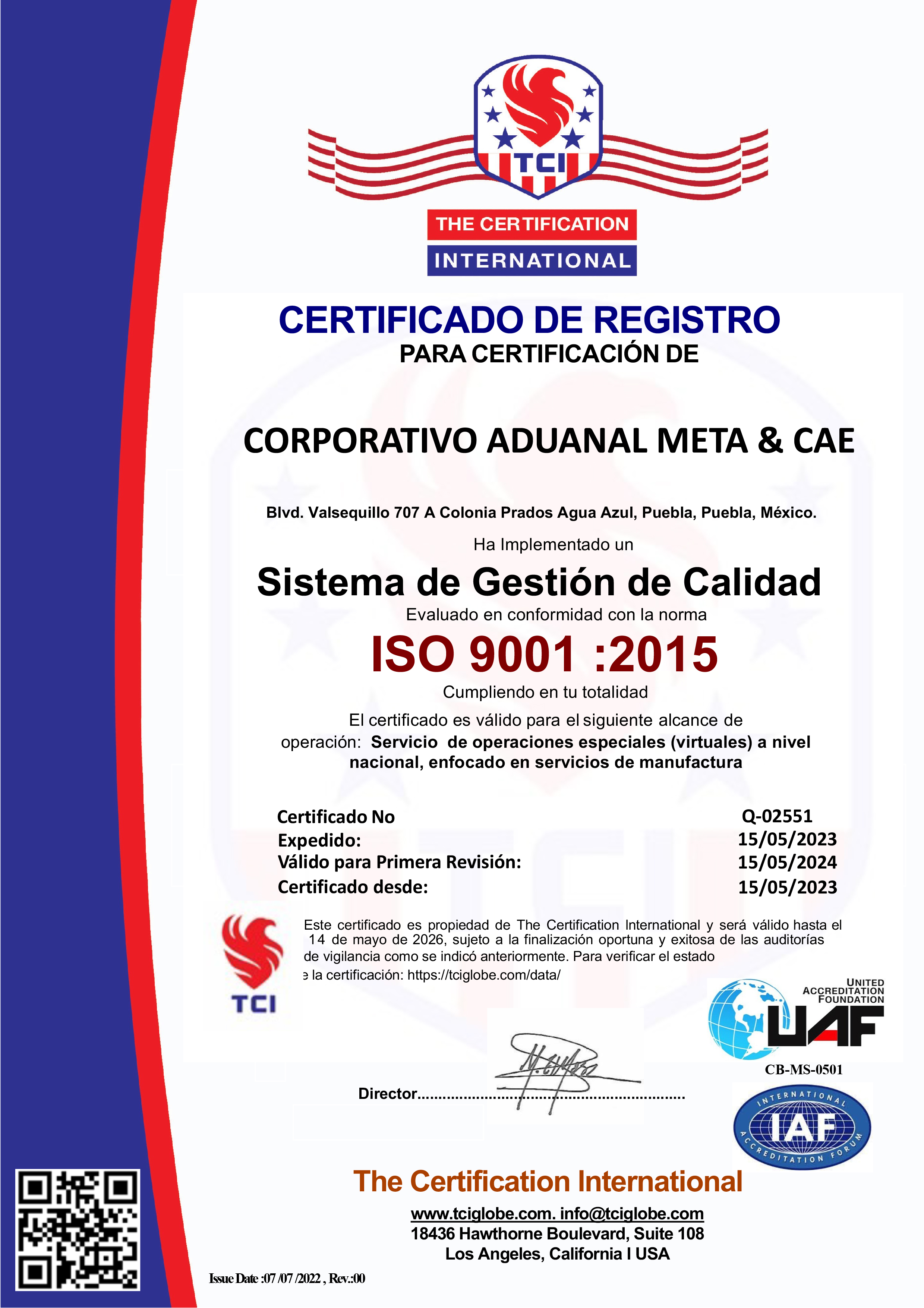 Certificación Aprov-UAF