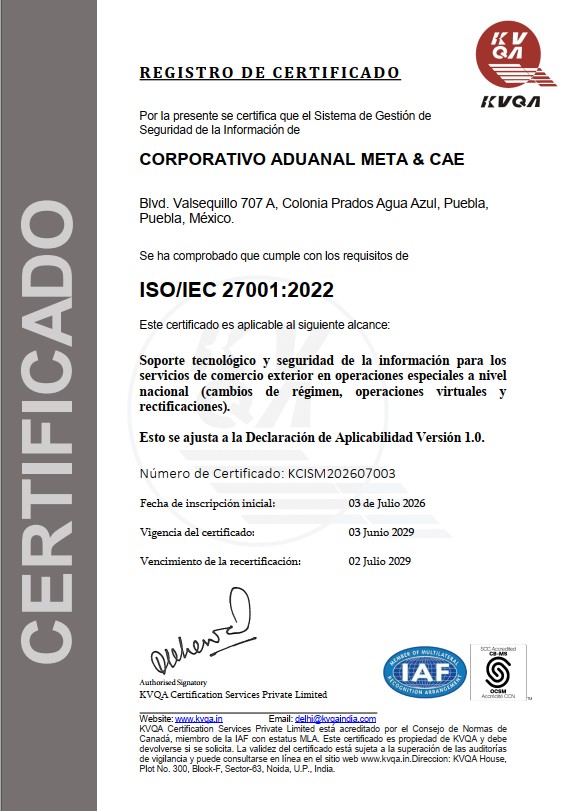 Certificación CERT-OLA